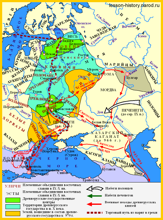 Political map of Kievan Rus